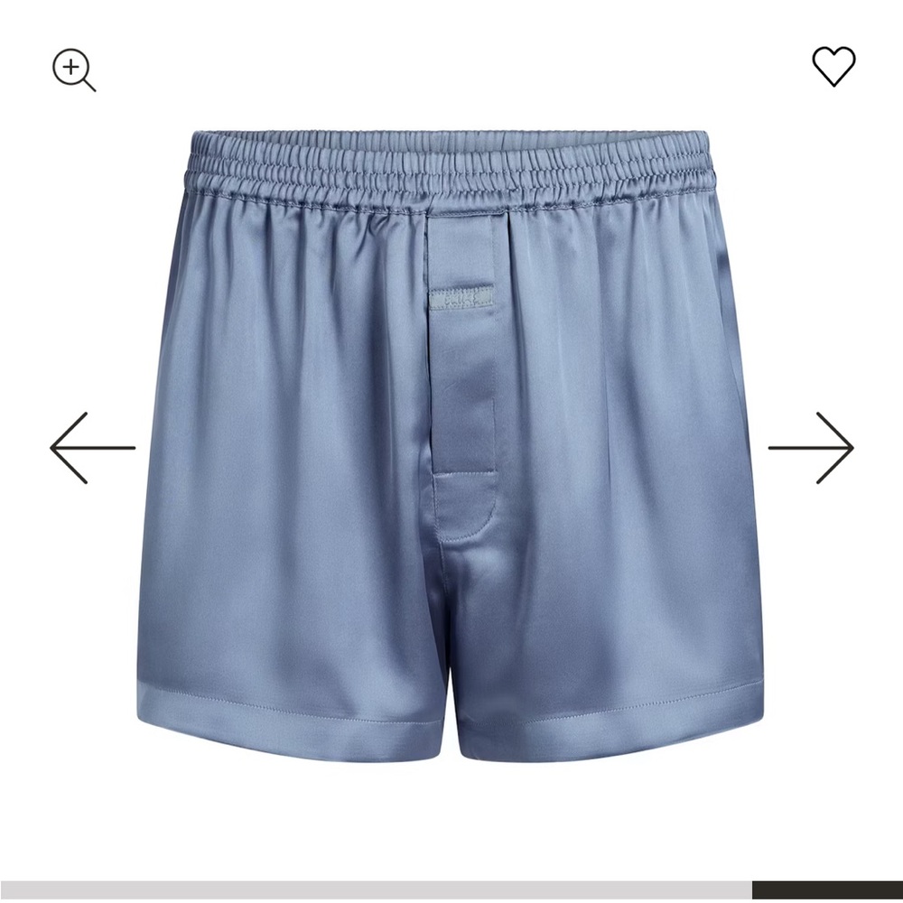 SKIMS Slate Sleep Sateen Boxer Shorts nwt